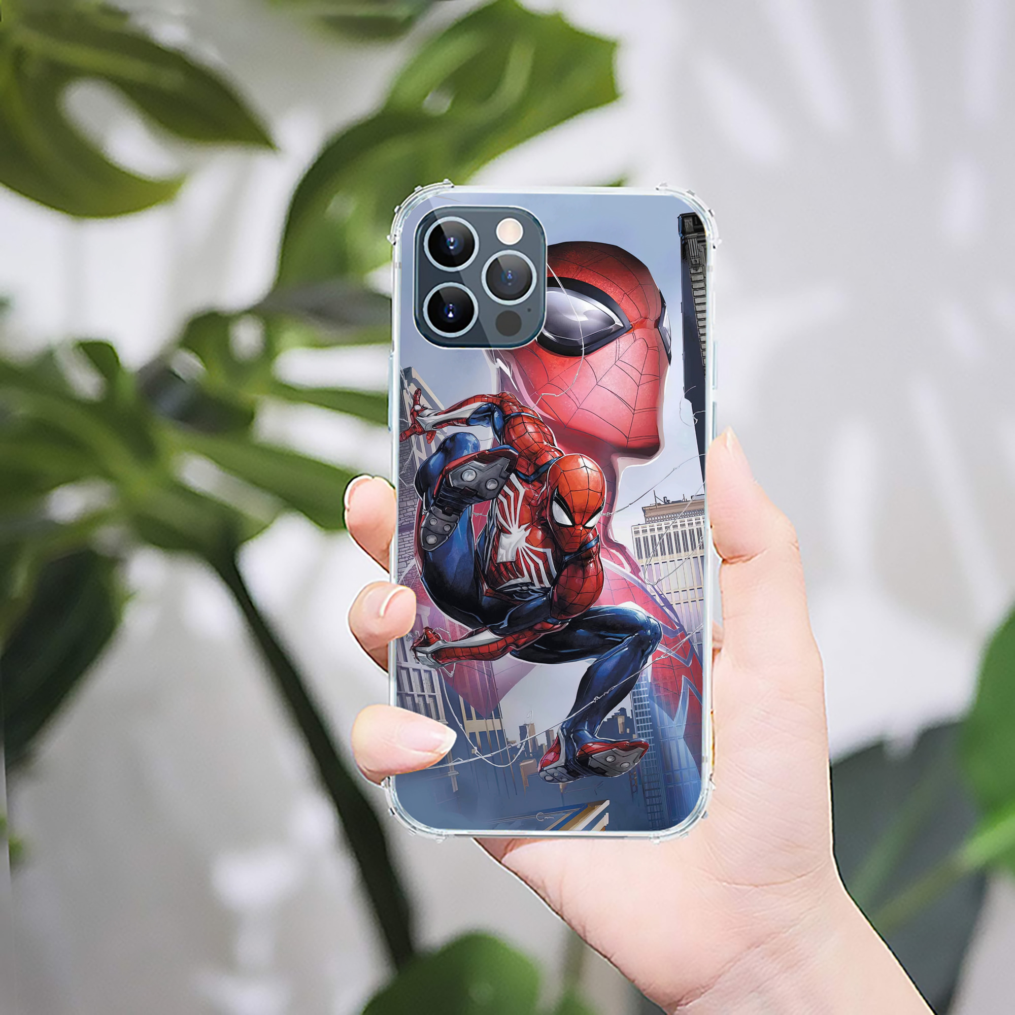 （画像用） Spider Man スパイダーマン 【iPhone 12シリーズ対応】透明スマホケース（クリアソフトケース）